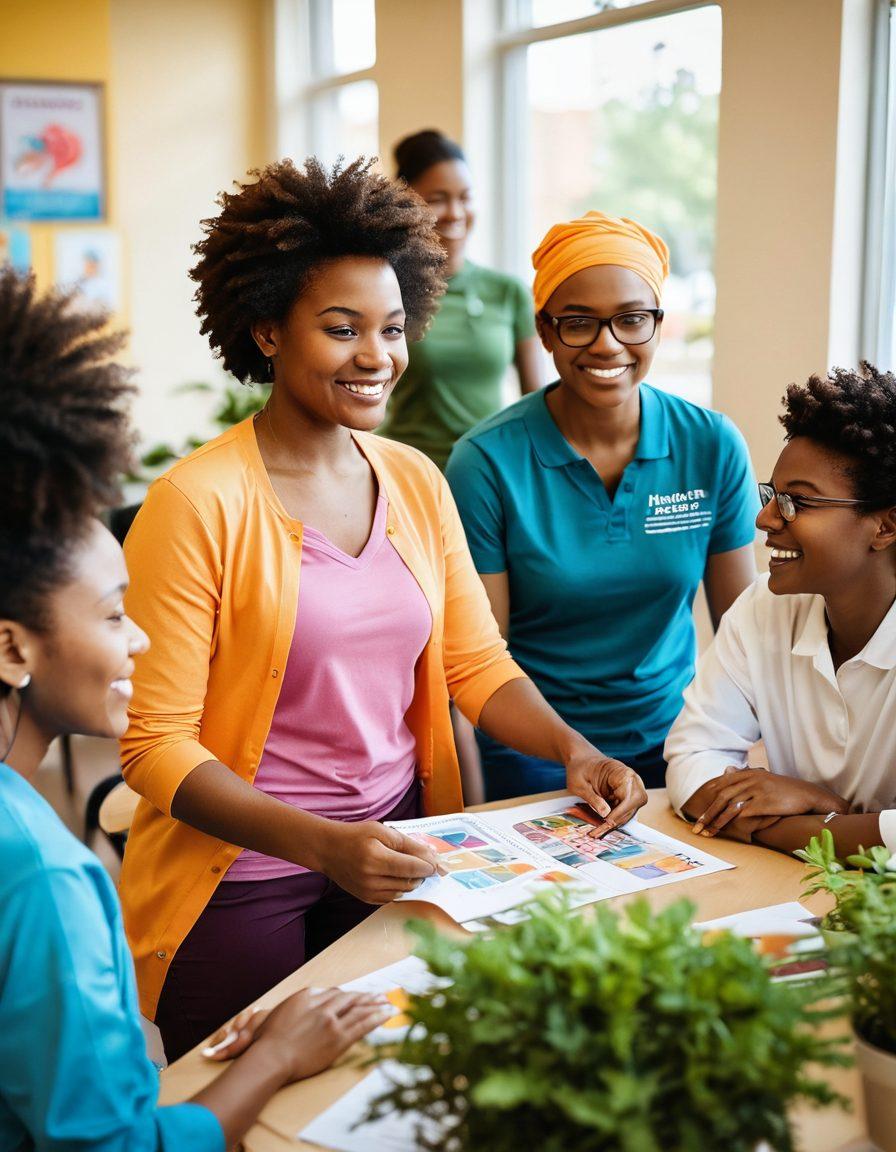 A diverse group of people in a community setting, engaging in a vibrant educational workshop about cancer awareness. Include visual elements like informative posters, plants, and interactive activities. Emphasize a sense of unity and hope, with a warm color palette symbolizing health and positivity. Capture expressions of learning and empathy among participants. super-realistic. vibrant colors. natural light.